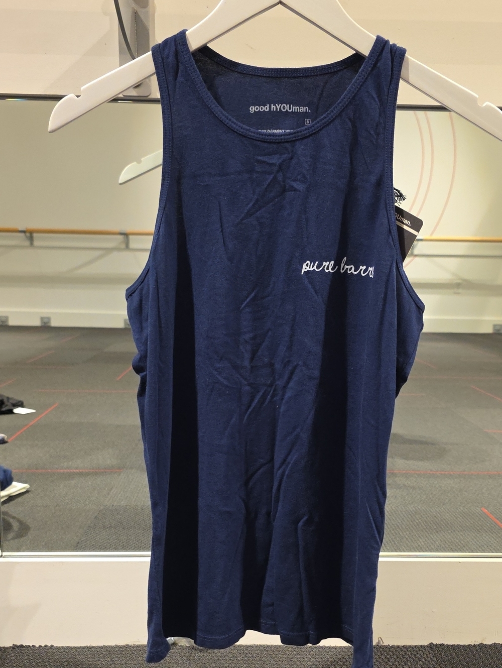Pure Barre good hYOUman Shaina Hi-Neck Racerback Tank - Navy